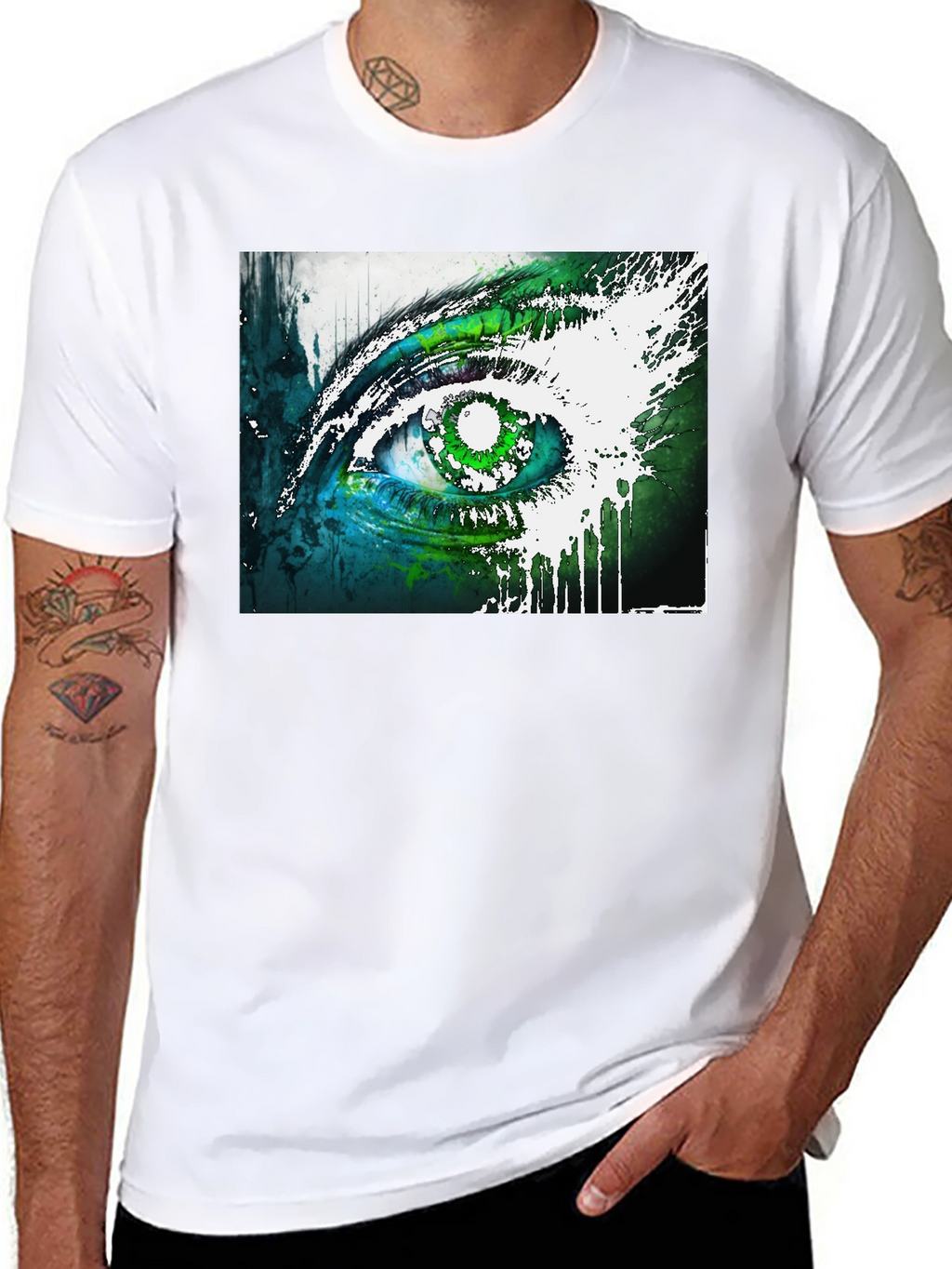Abstract Eye Graphic Tee - Unique Design Soft Cotton