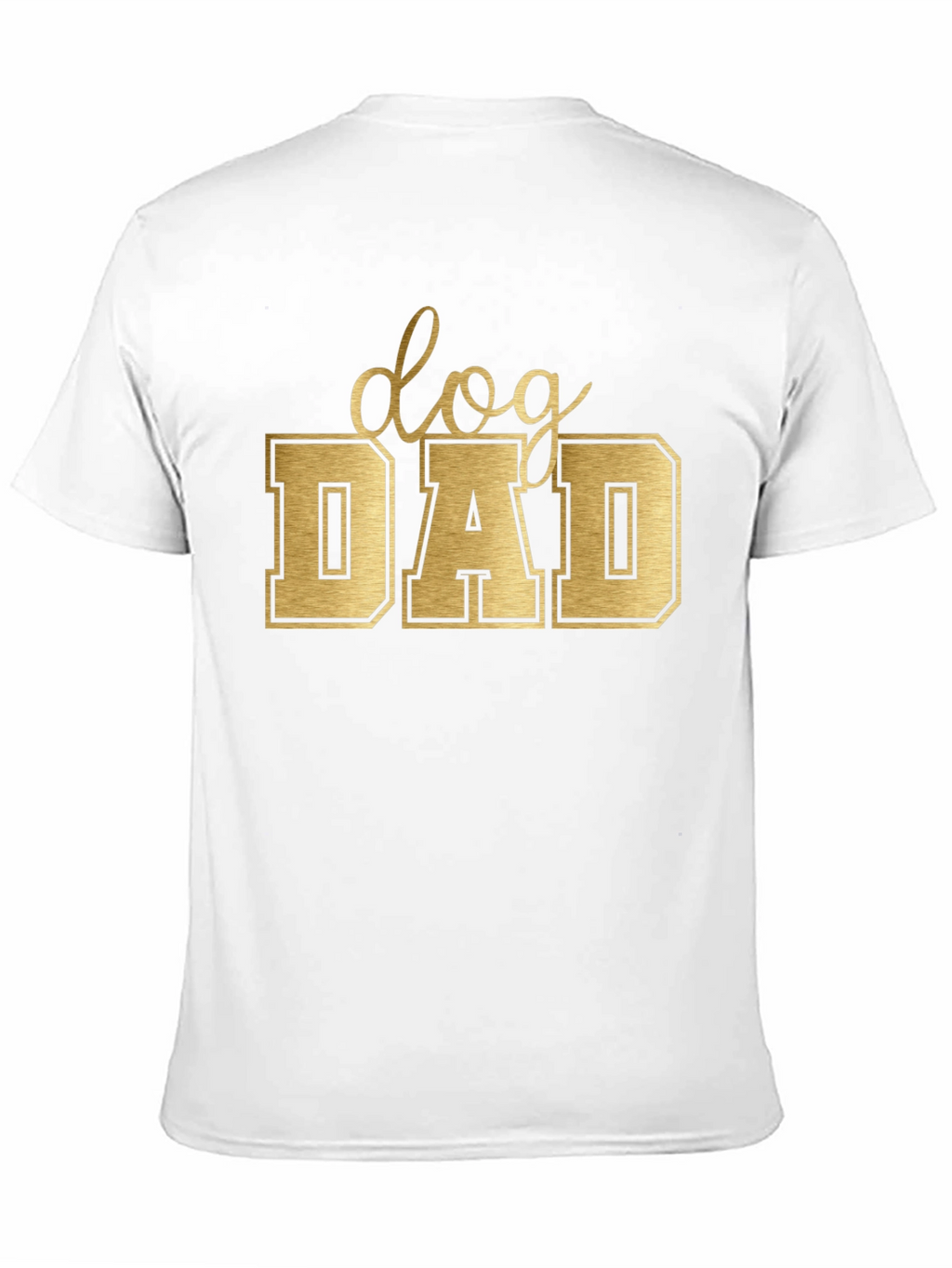 Dog Dad Tee - Golden Lettering on Black