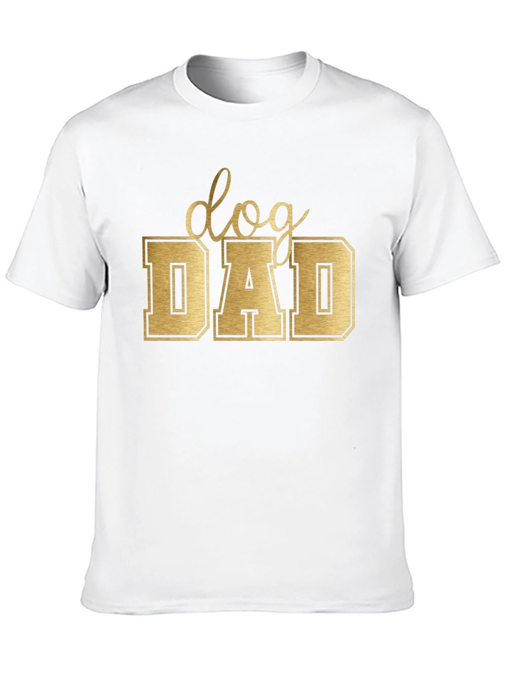 Dog Dad Tee - Golden Lettering on Black