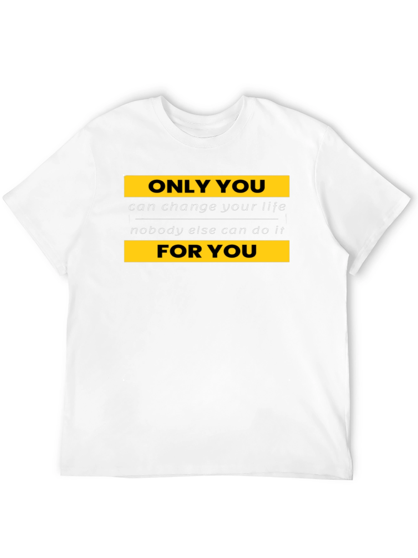 Motivational Black T-Shirt - Change Your Life