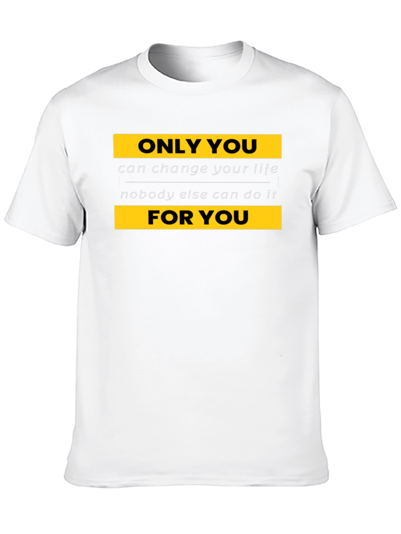 Motivational Black T-Shirt - Change Your Life