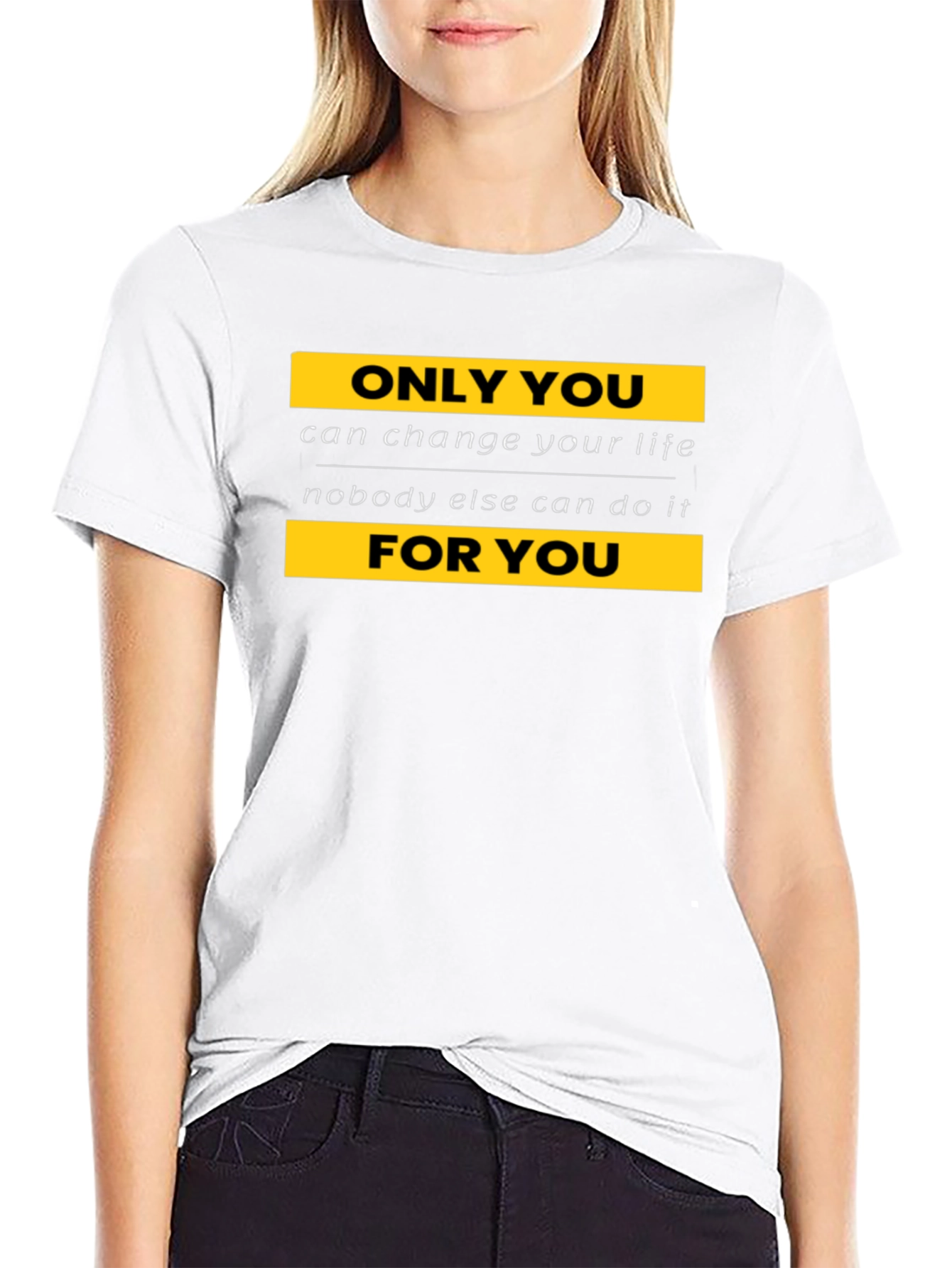Motivational Black T-Shirt - Change Your Life