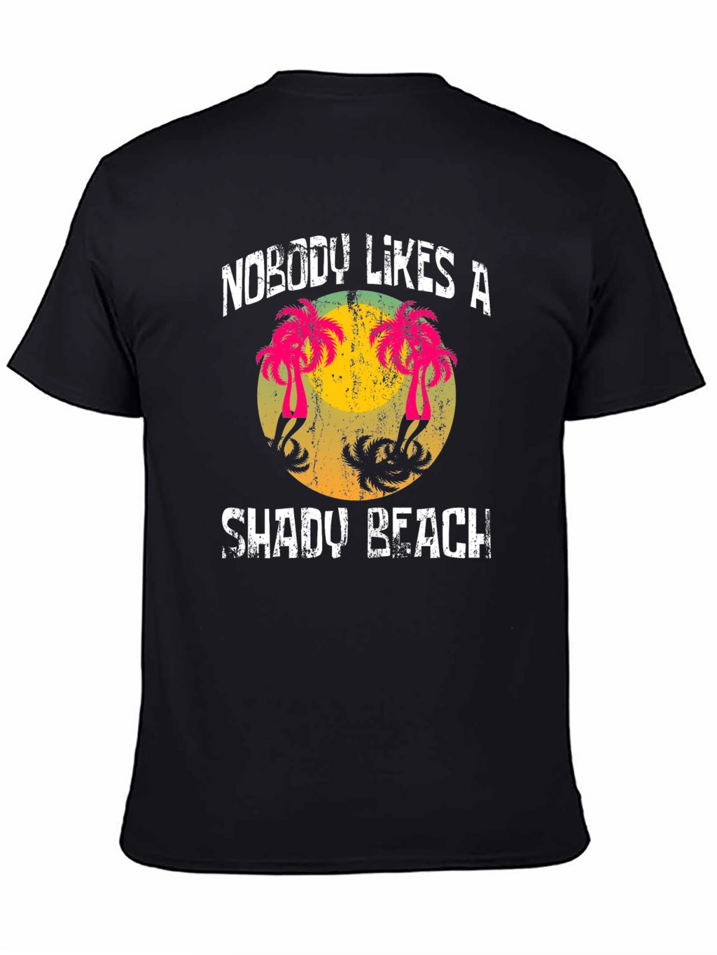 Shady Beach Graphic T-Shirt - Tropical Palm Tree Design
