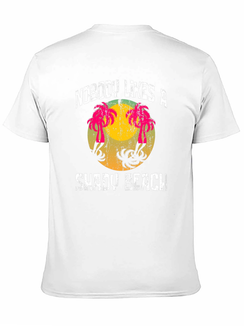 Shady Beach Graphic T-Shirt - Tropical Palm Tree Design