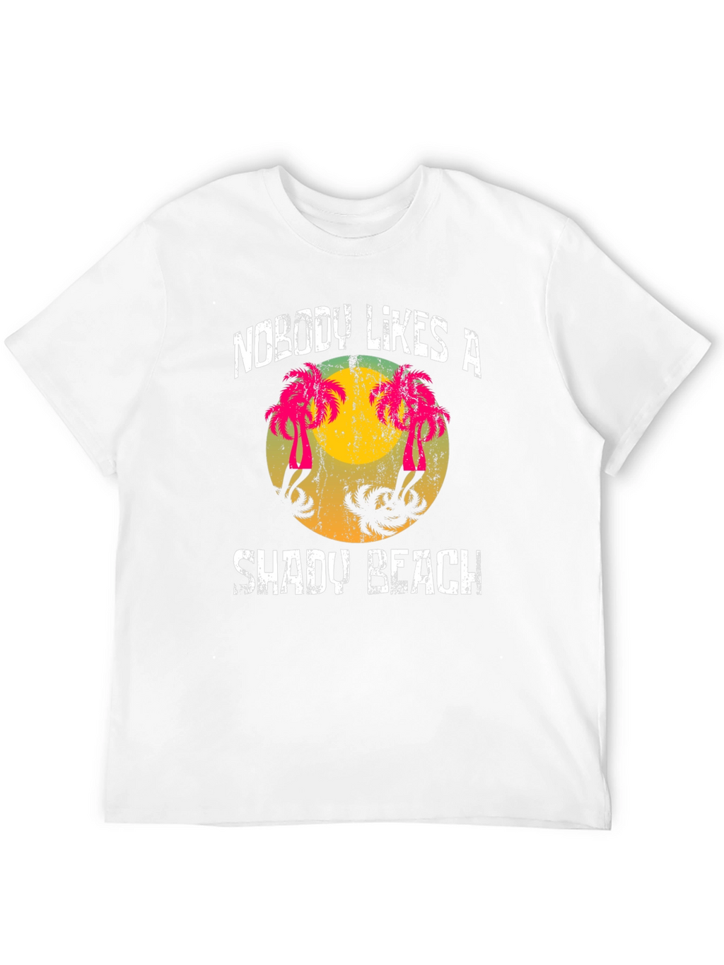 Shady Beach Graphic T-Shirt - Tropical Palm Tree Design