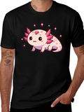 Axolotl Diamond Black T-Shirt - Cute & Stylish