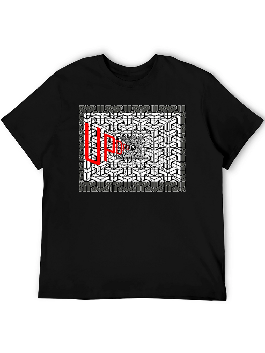 Optical Illusion Graphic Tee - Abstract Design