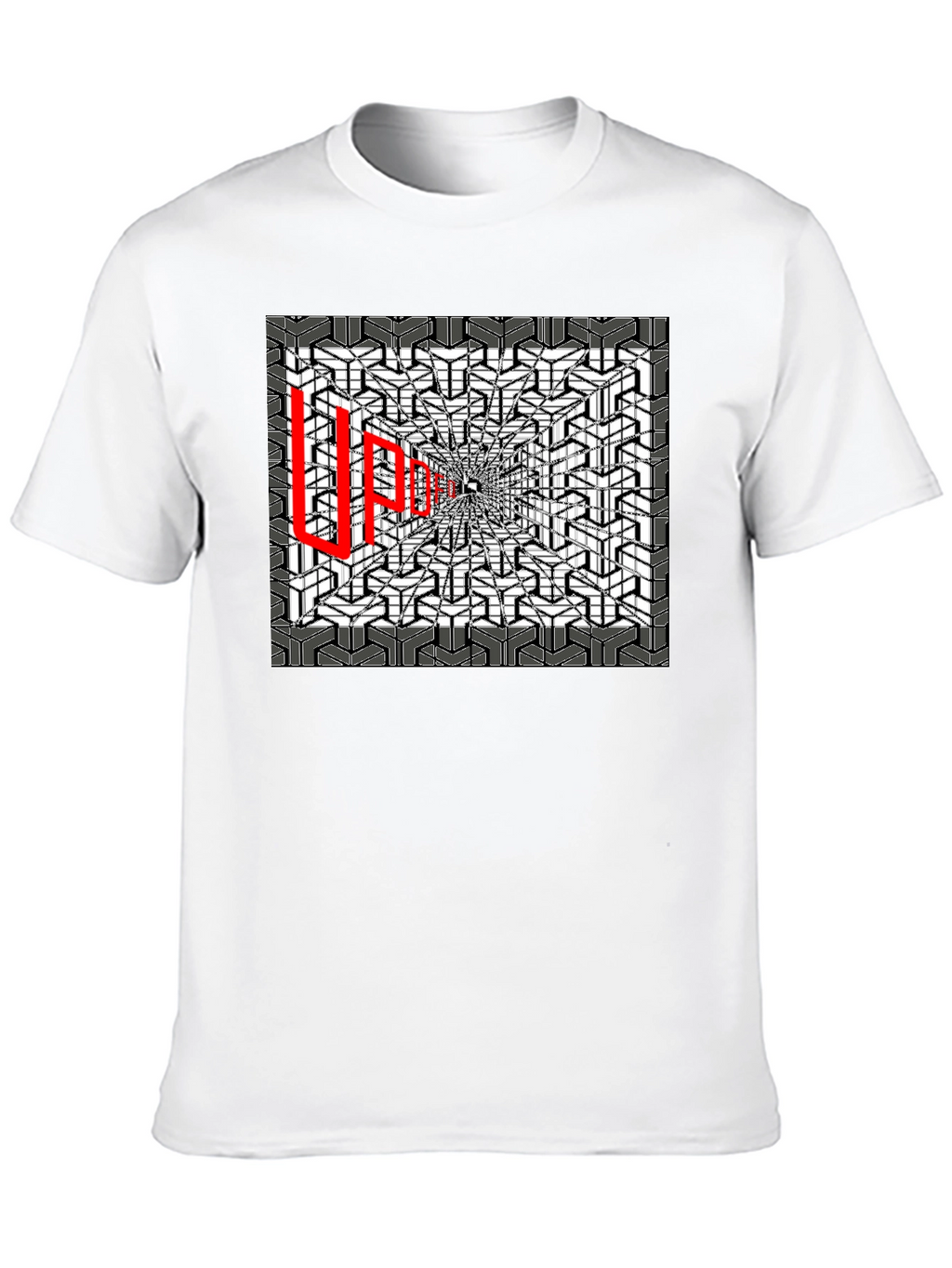 Optical Illusion Graphic Tee - Abstract Design