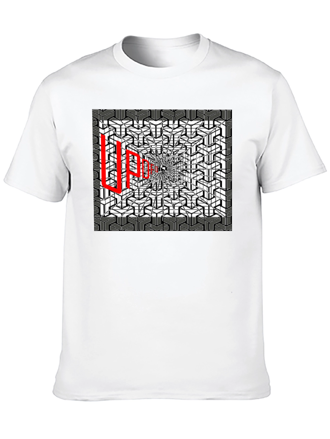 Optical Illusion Graphic Tee - Abstract Design