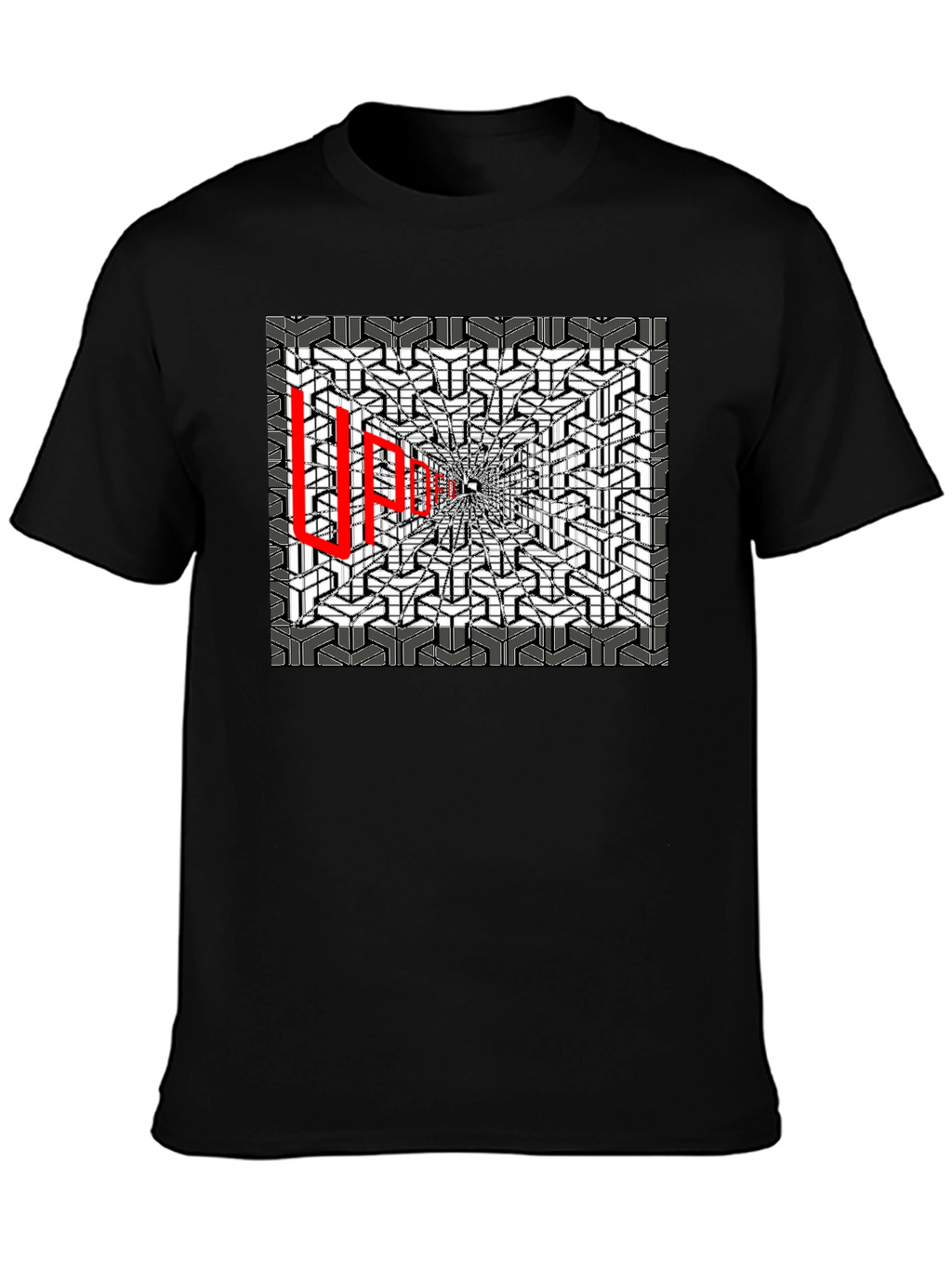 Optical Illusion Graphic Tee - Abstract Design
