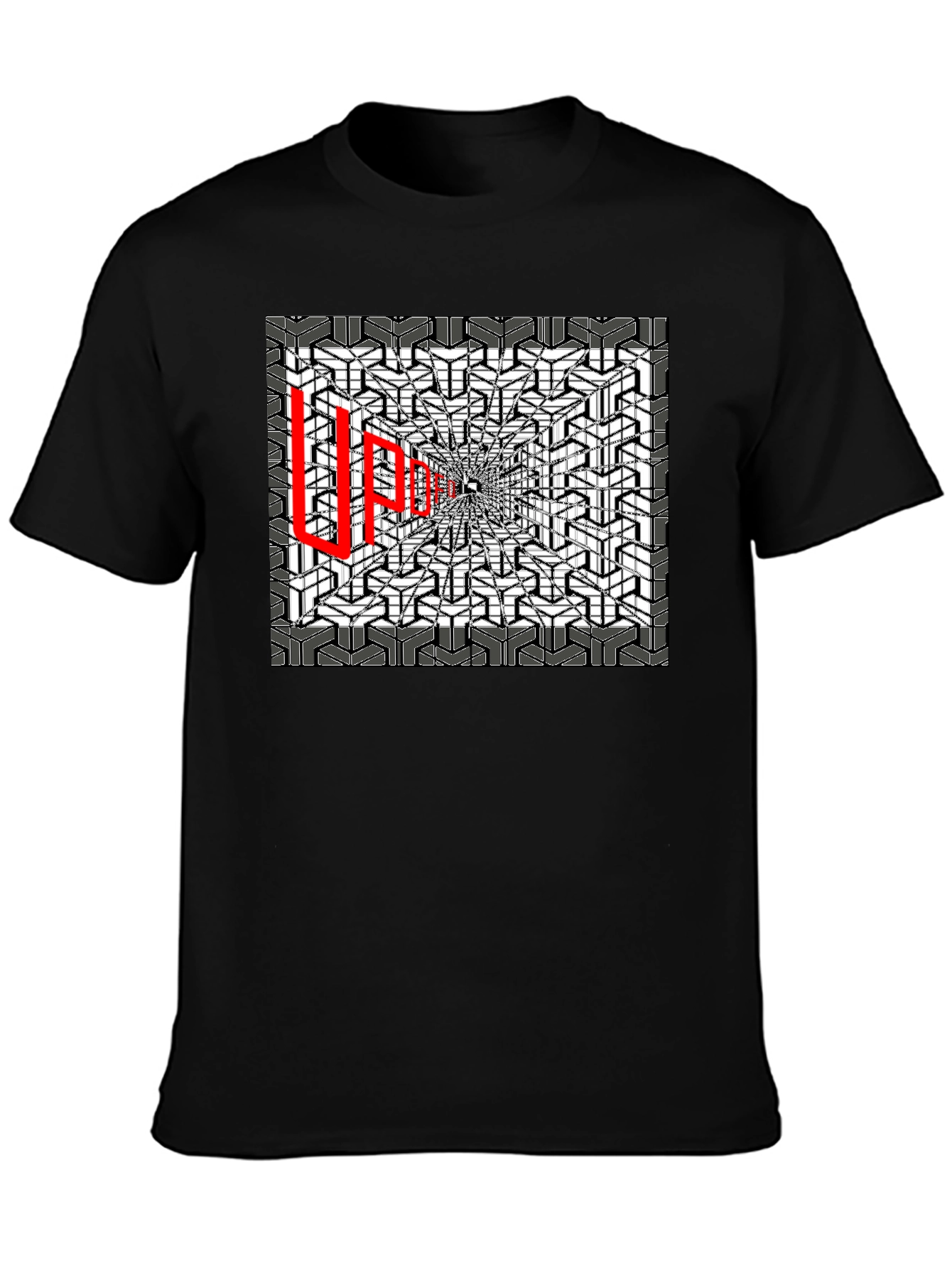 Optical Illusion Graphic Tee - Abstract Design