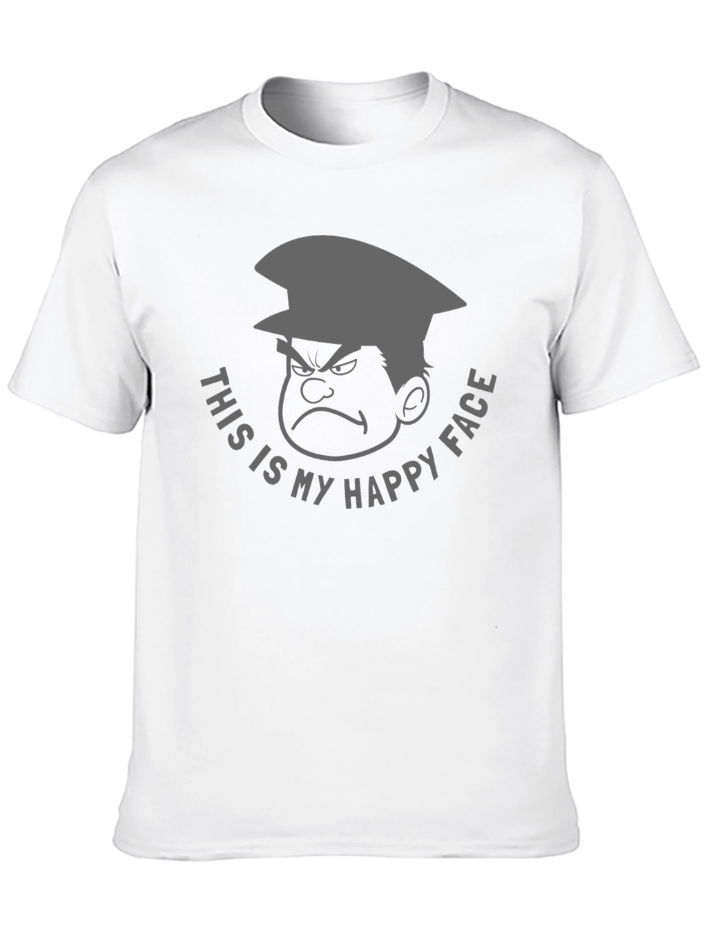 Grumpy Cartoon Character Graphic T-Shirt