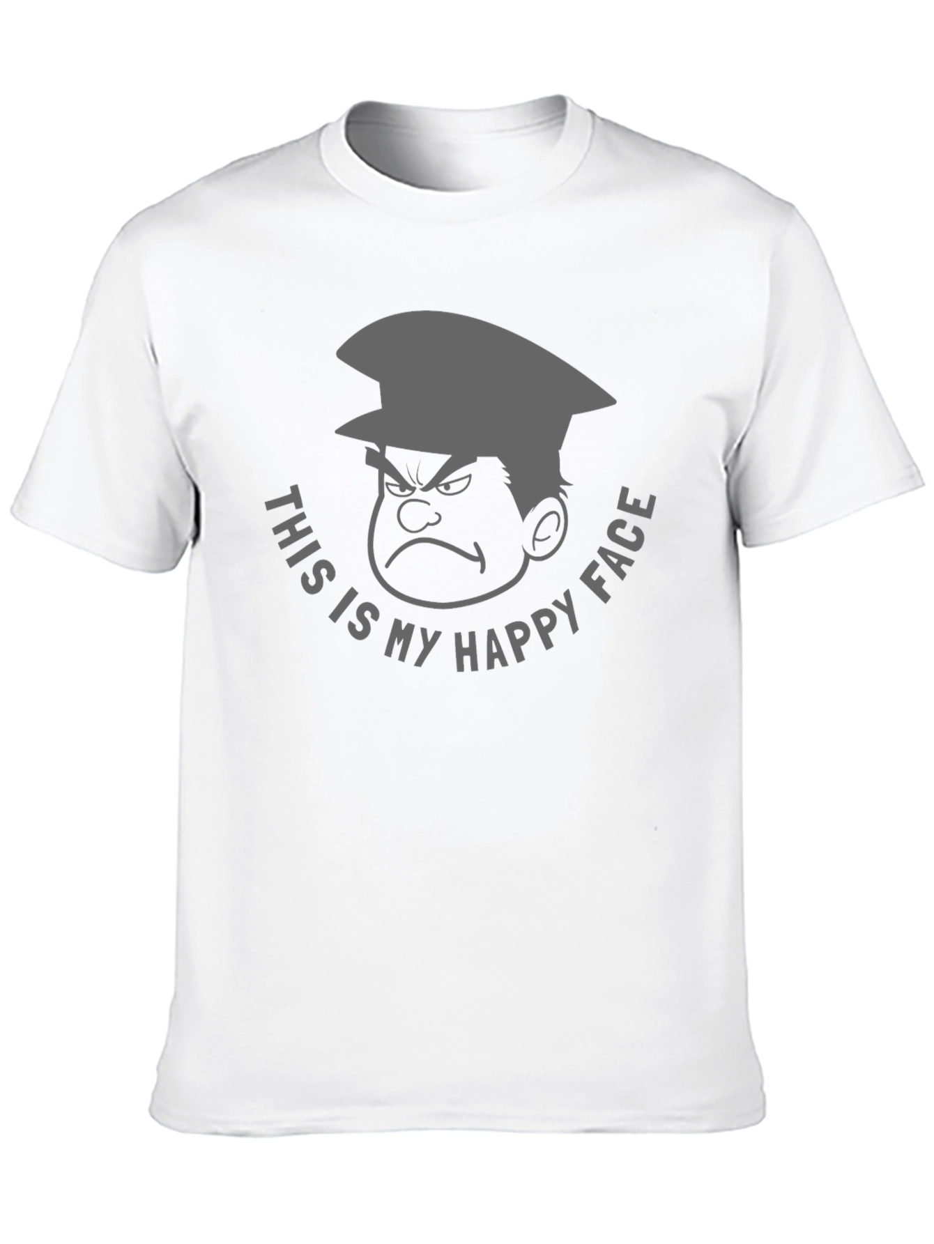 Grumpy Cartoon Character Graphic T-Shirt