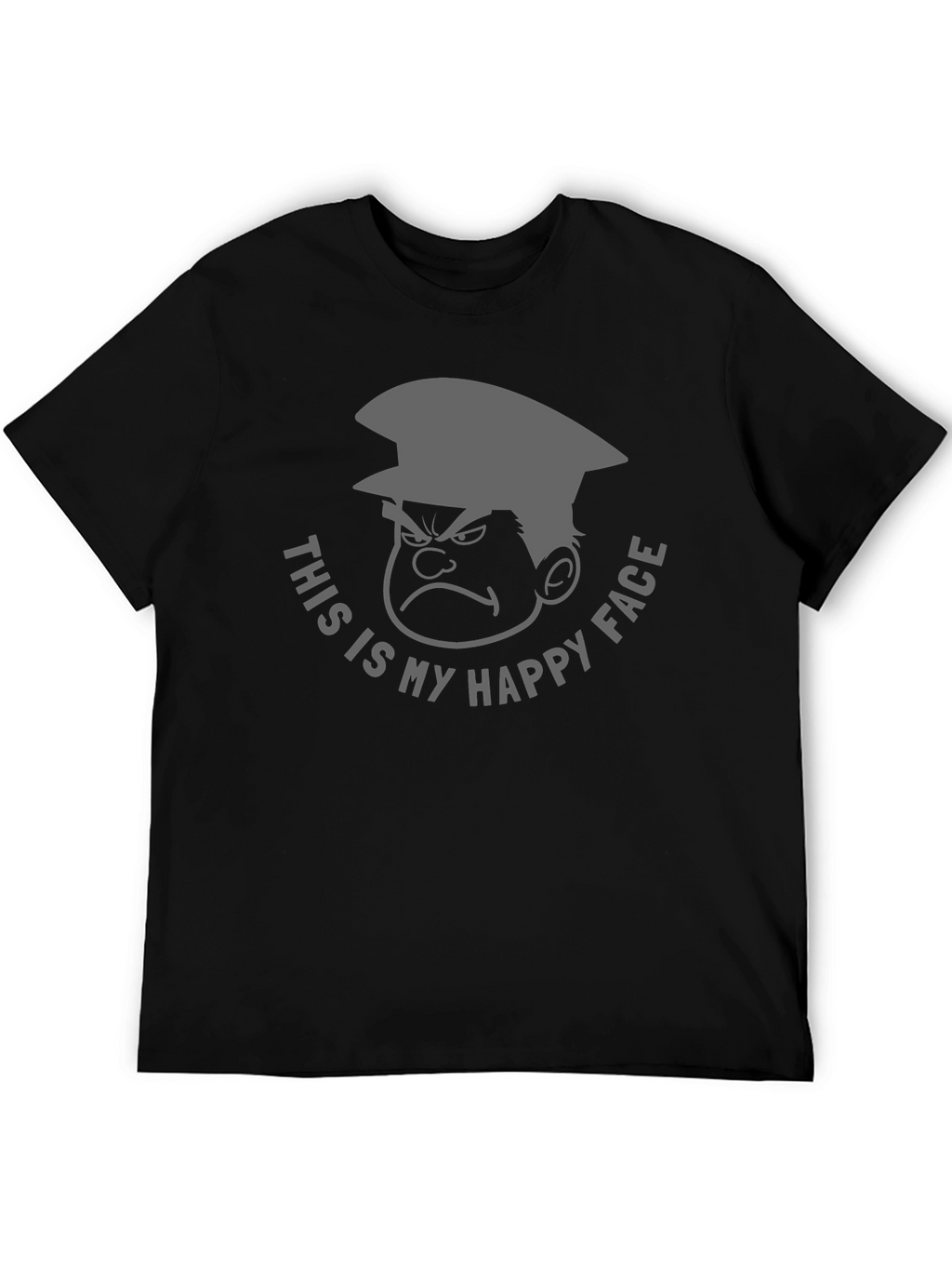 Grumpy Cartoon Character Graphic T-Shirt