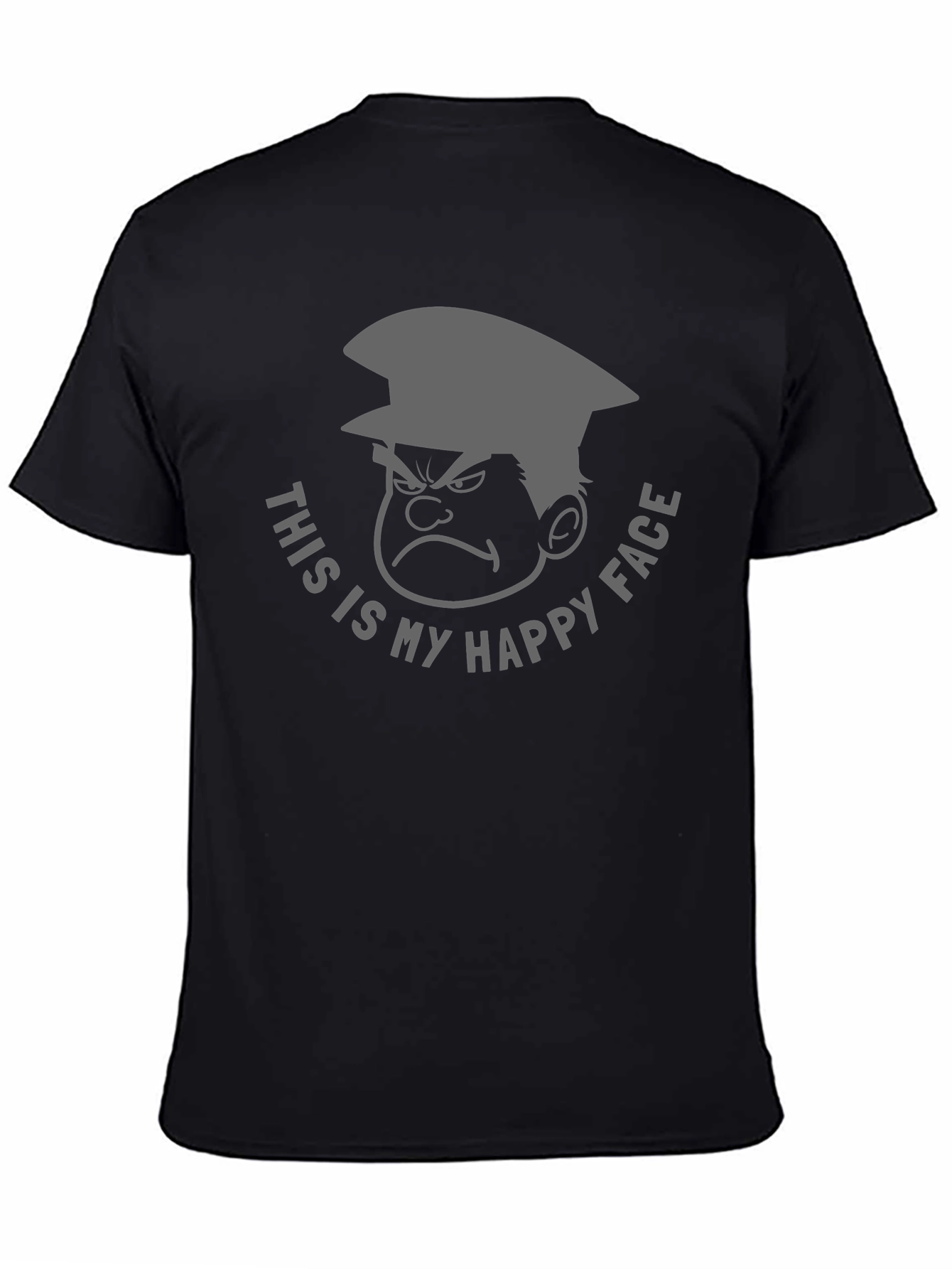 Grumpy Cartoon Character Graphic T-Shirt