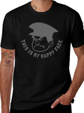 Grumpy Cartoon Character Graphic T-Shirt