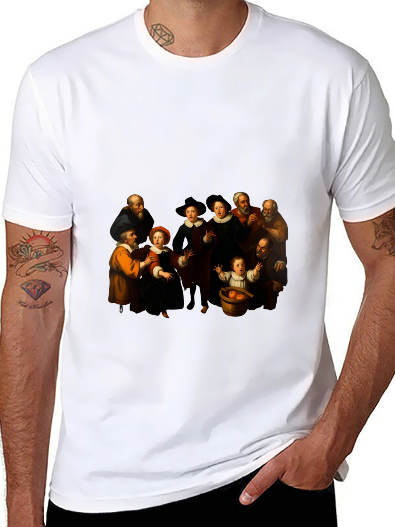 Renaissance Art Print Black T-Shirt