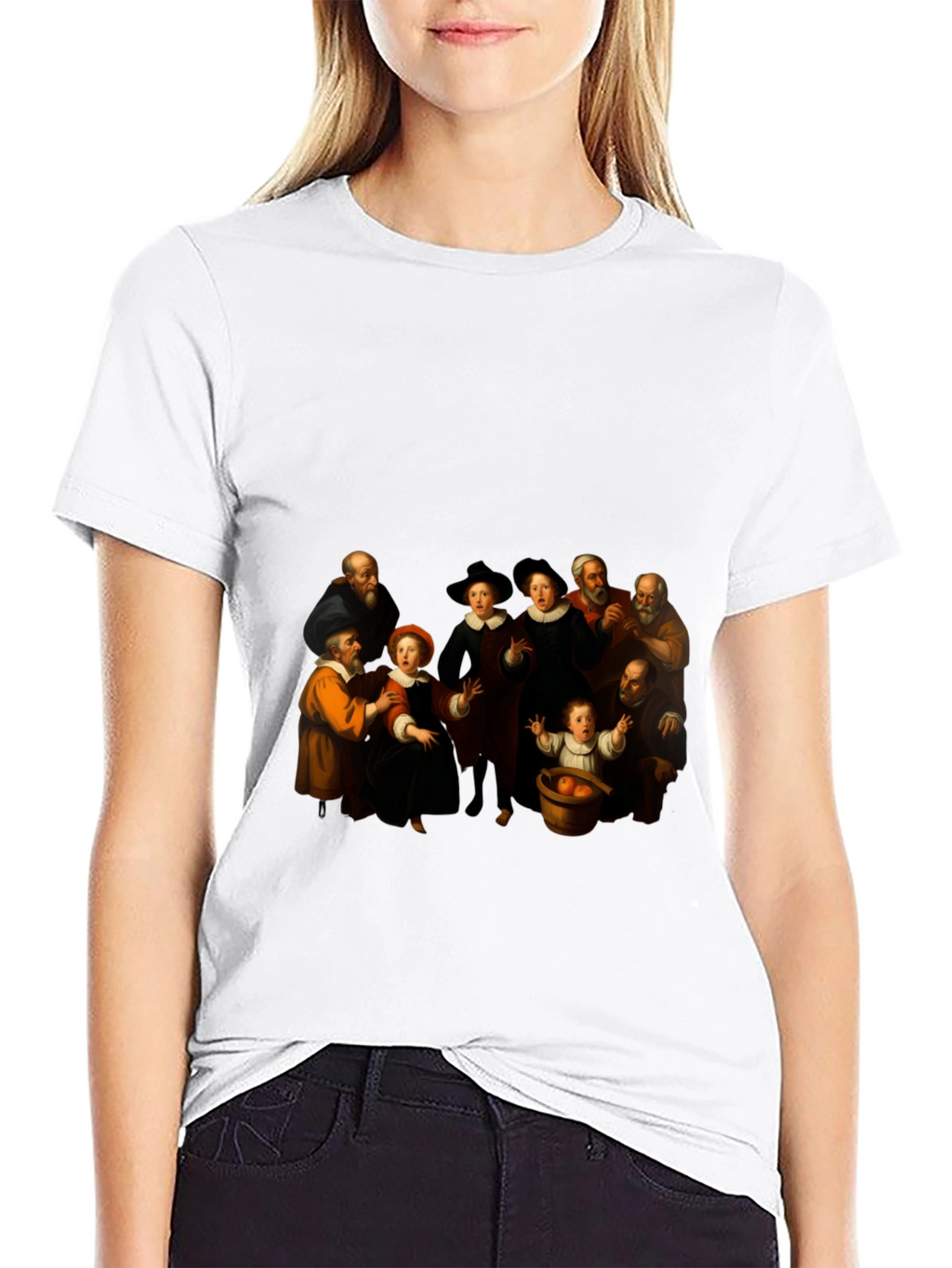 Renaissance Art Print Black T-Shirt