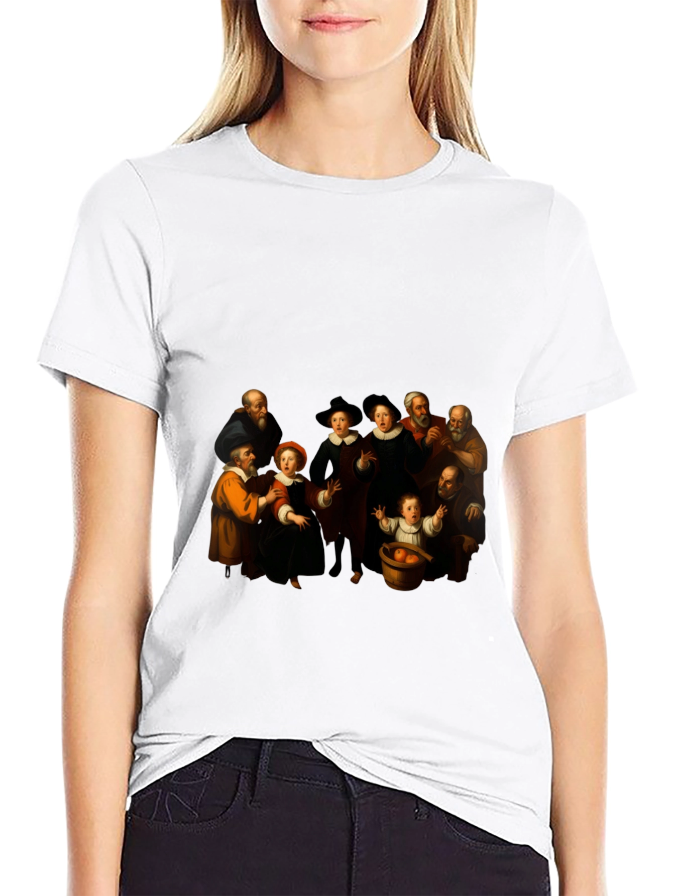 Renaissance Art Print Black T-Shirt