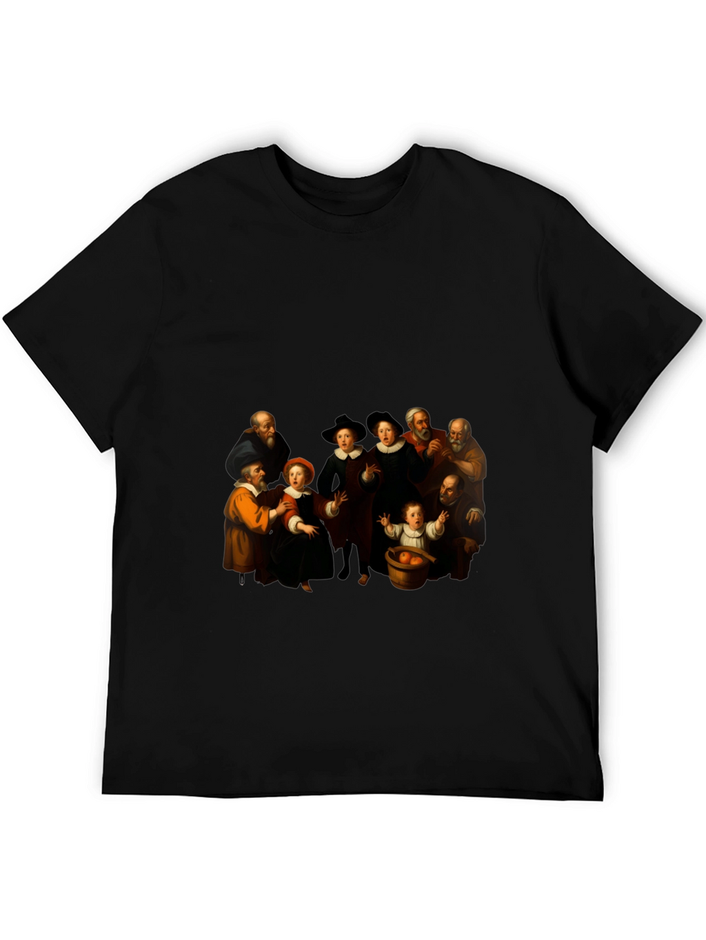 Renaissance Art Print Black T-Shirt
