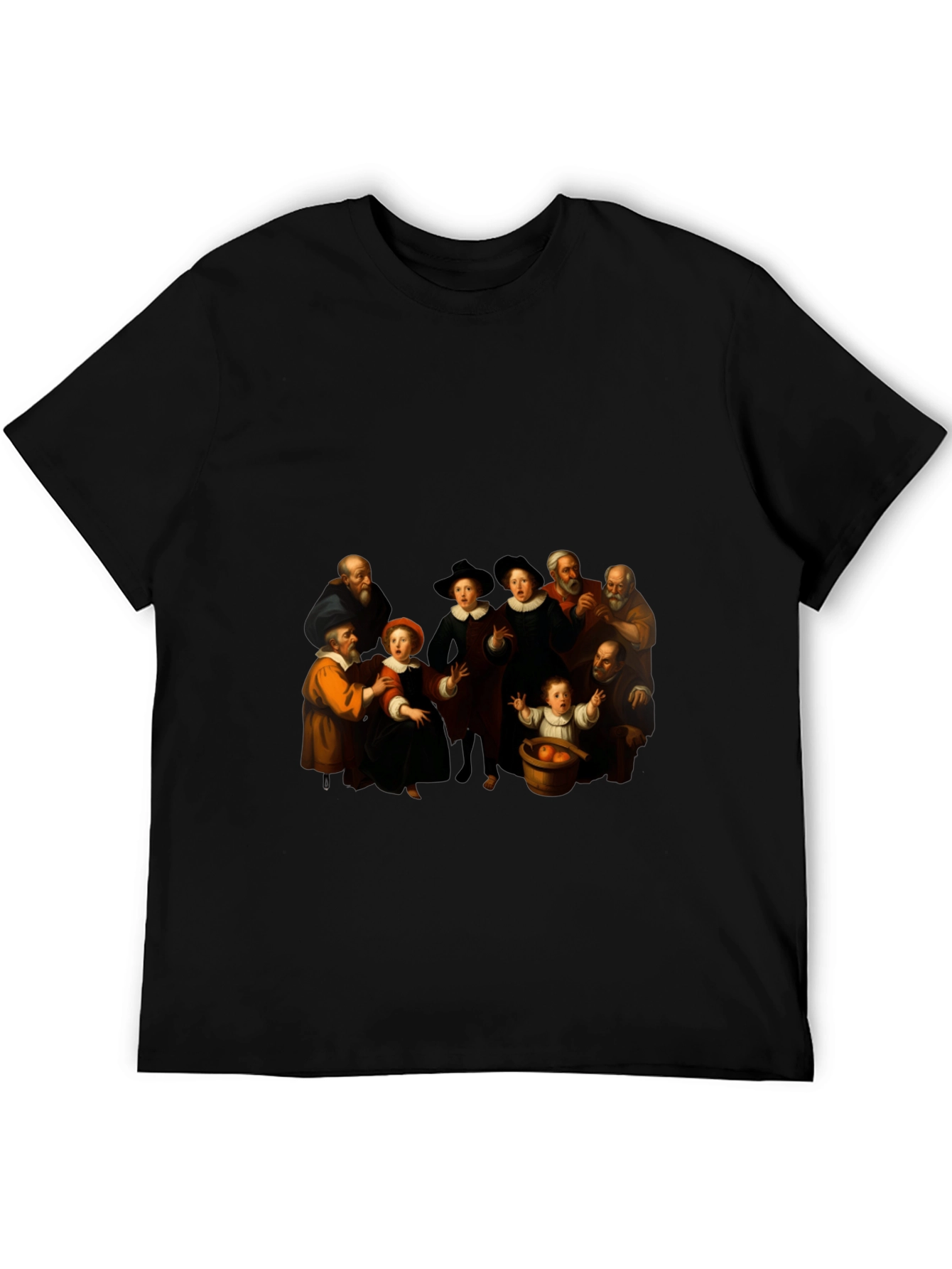 Renaissance Art Print Black T-Shirt