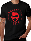 Bachelor Party Graphic Tee - Black Cotton T-Shirt