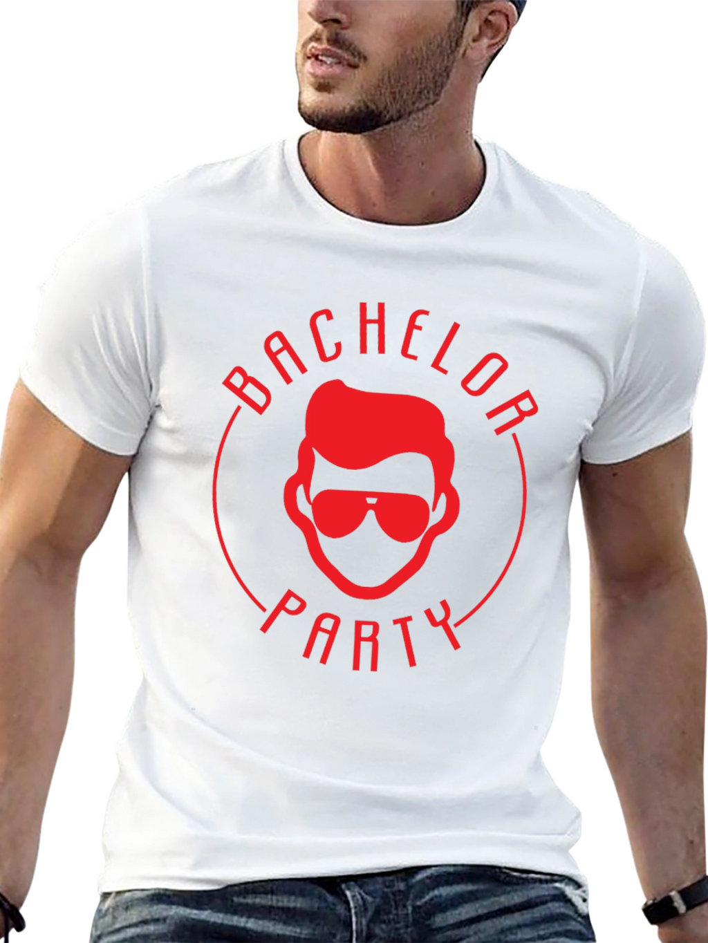 Bachelor Party Graphic Tee - Black Cotton T-Shirt