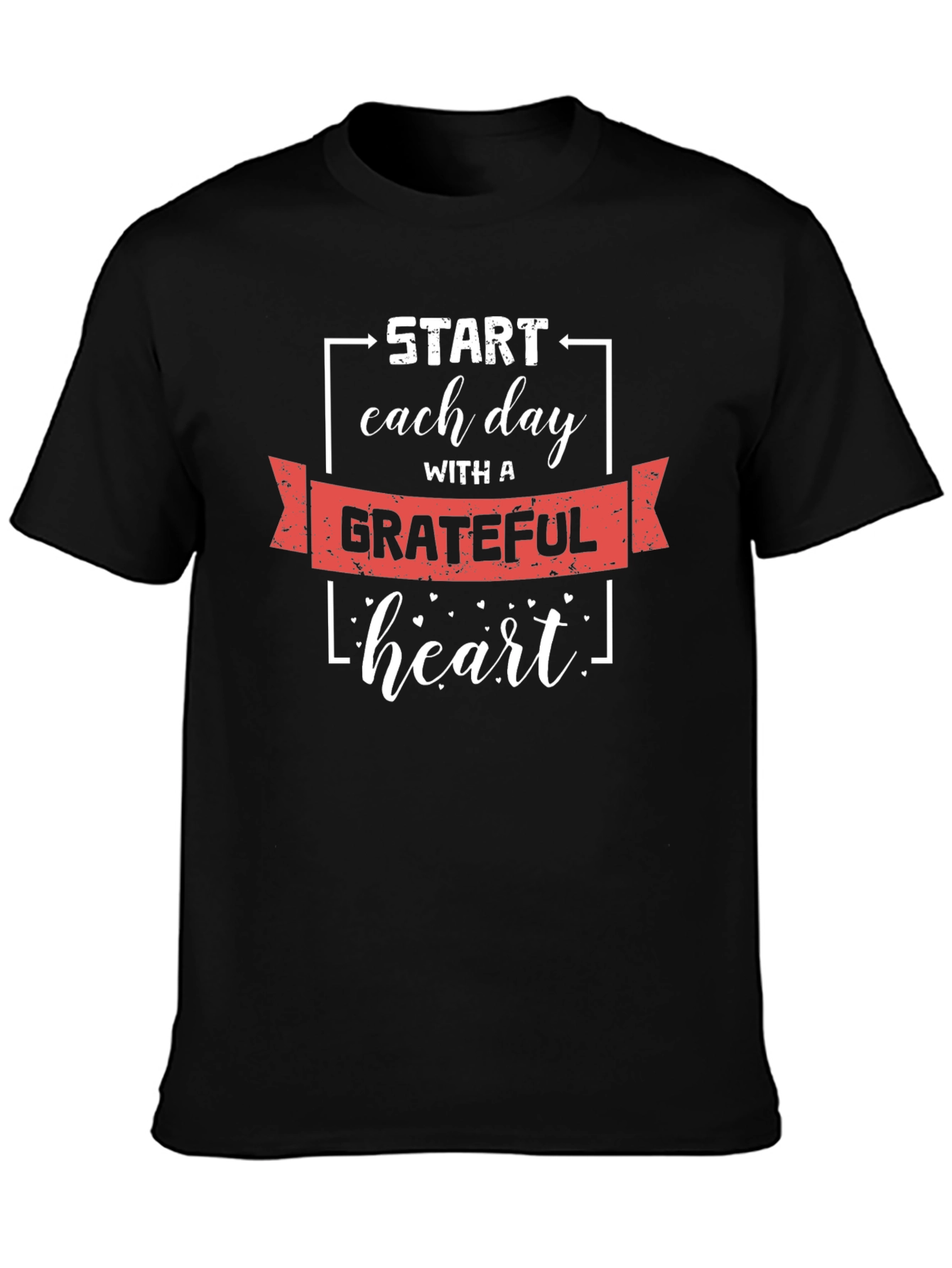 Grateful Heart Black T-Shirt