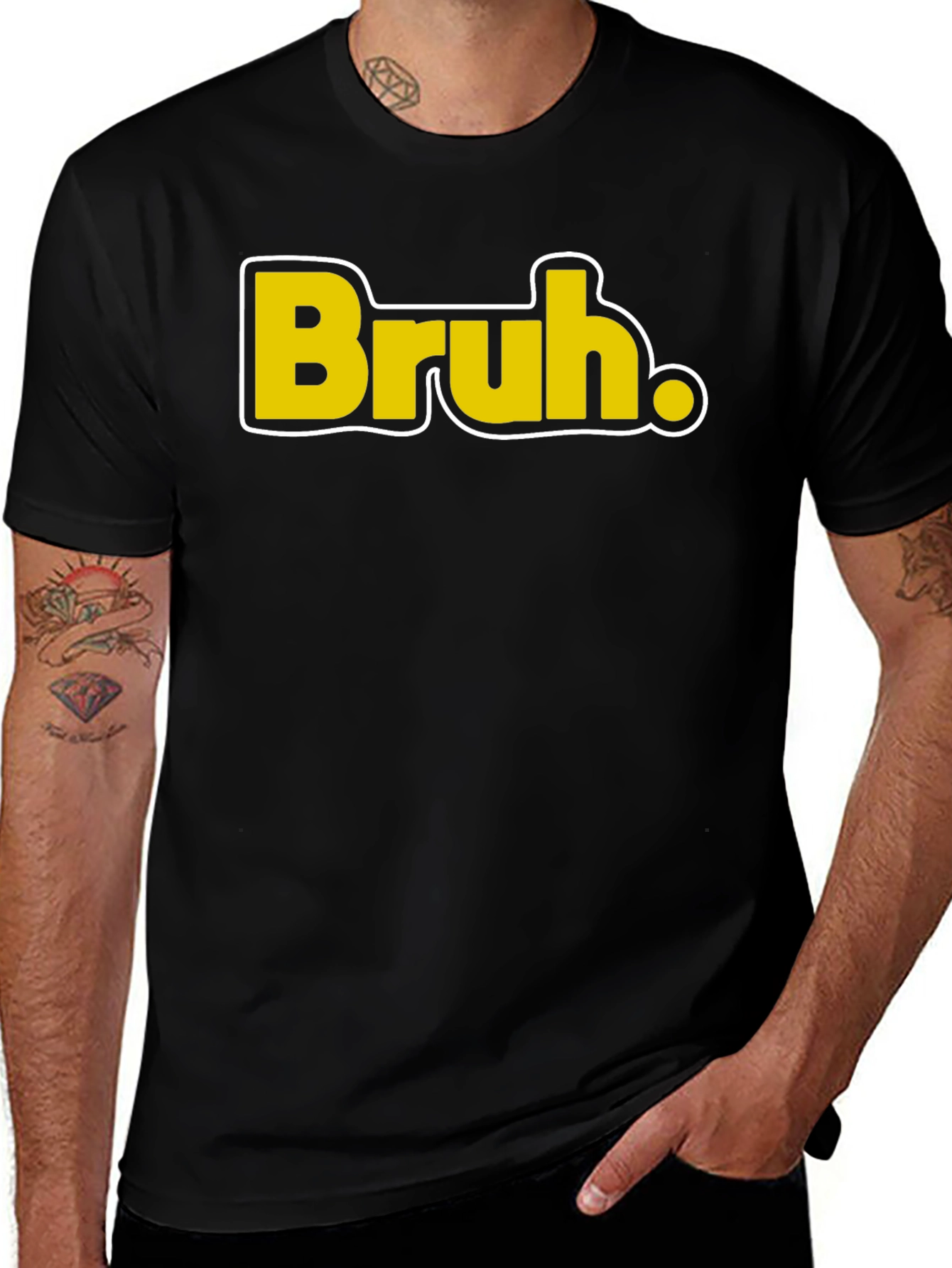Bruh. T-Shirt - Casual Black Tee