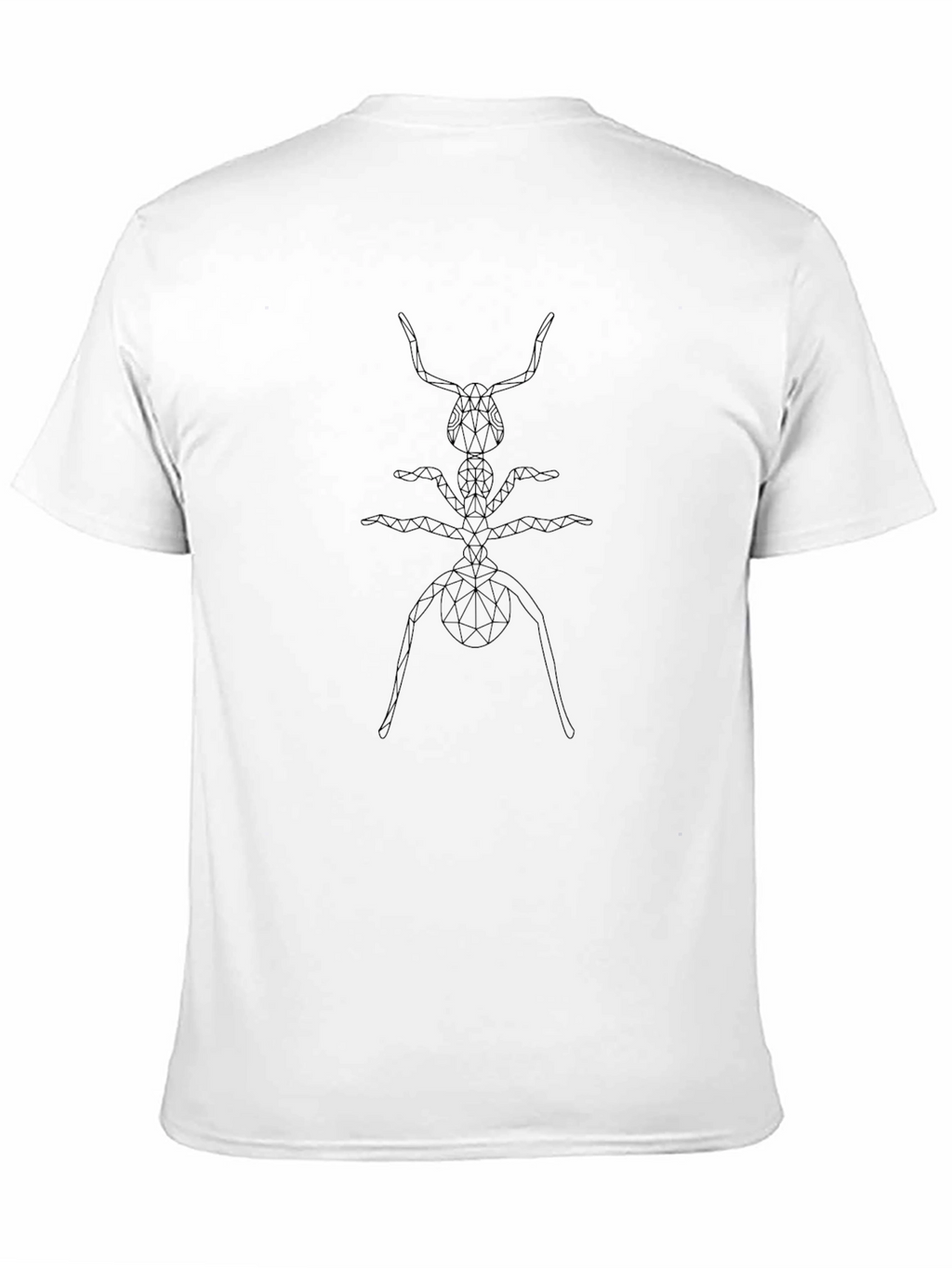 Geometric Ant Graphic Tee - Black
