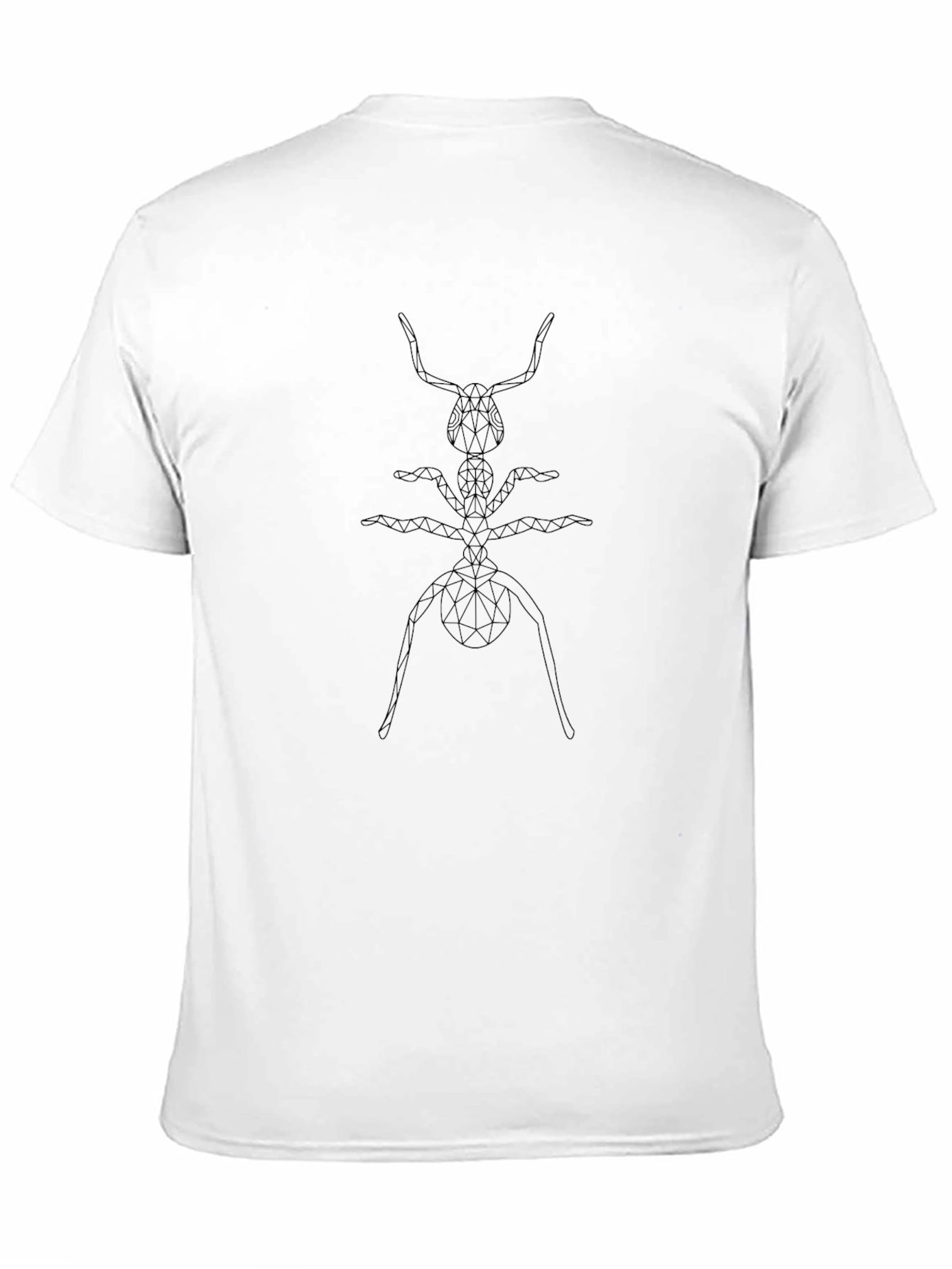 Geometric Ant Graphic Tee - Black