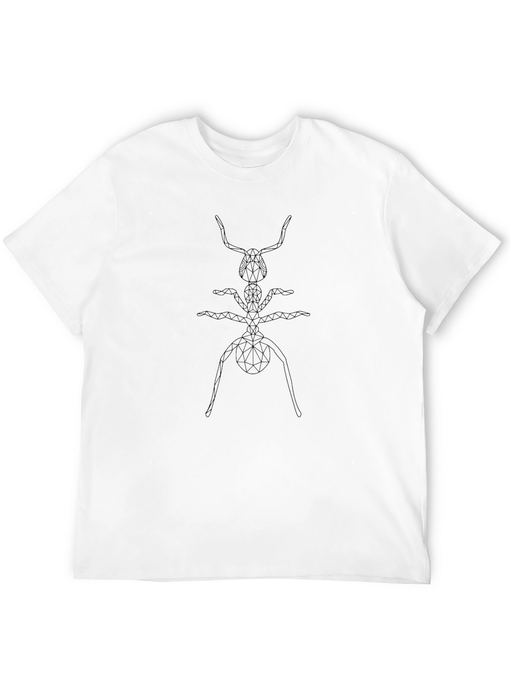 Geometric Ant Graphic Tee - Black