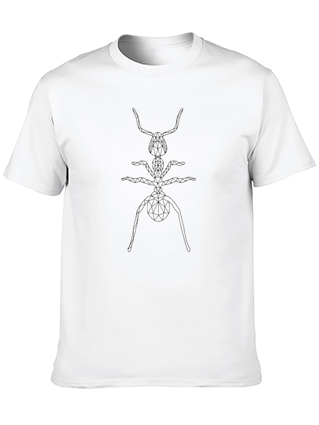 Geometric Ant Graphic Tee - Black