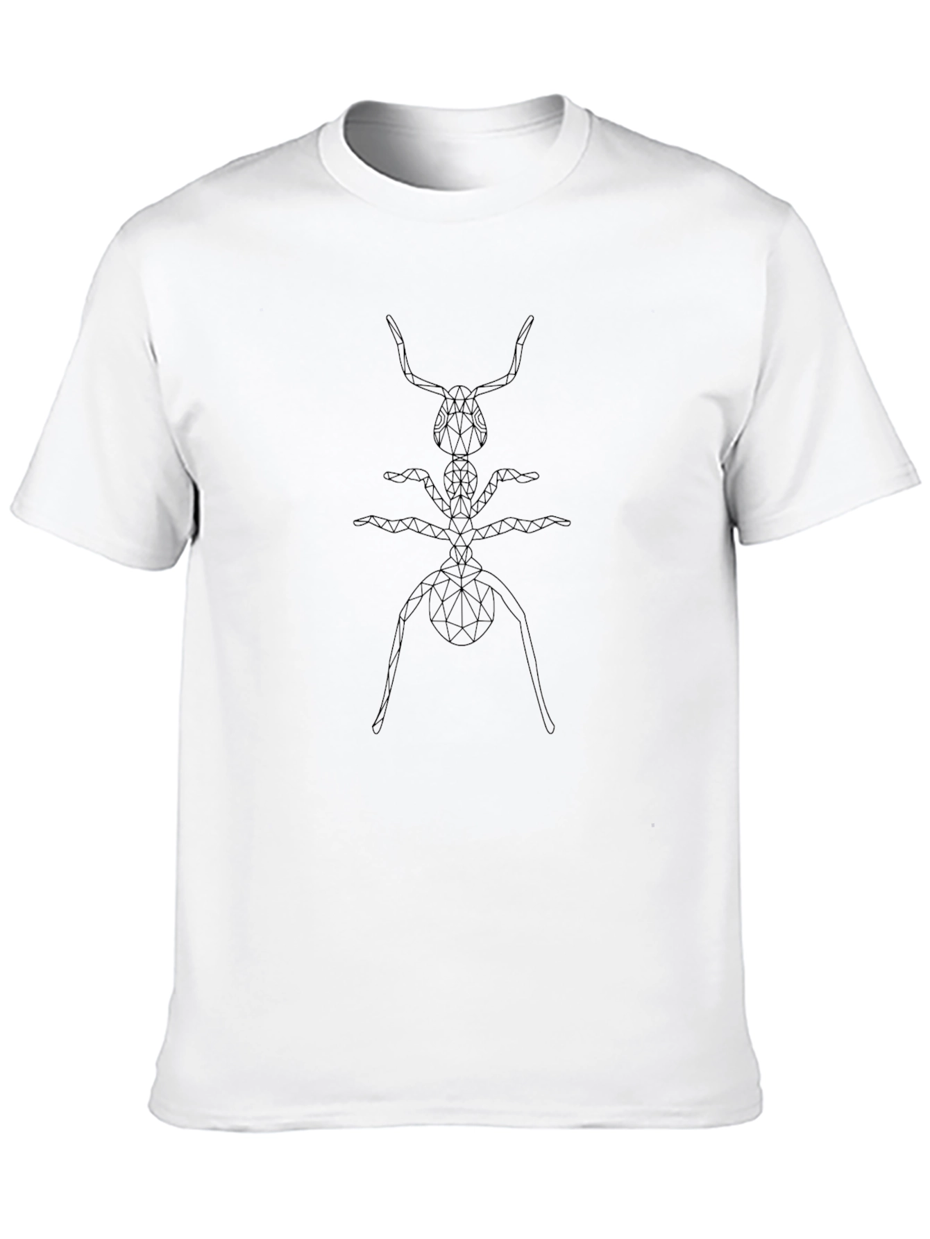 Geometric Ant Graphic Tee - Black