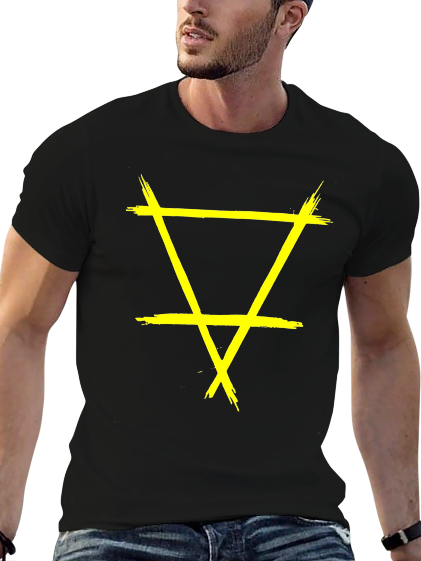 Grunge Element Symbol Black T-Shirt