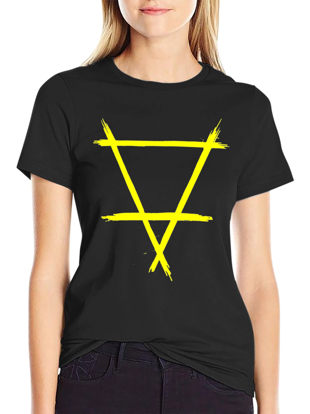 Grunge Element Symbol Black T-Shirt