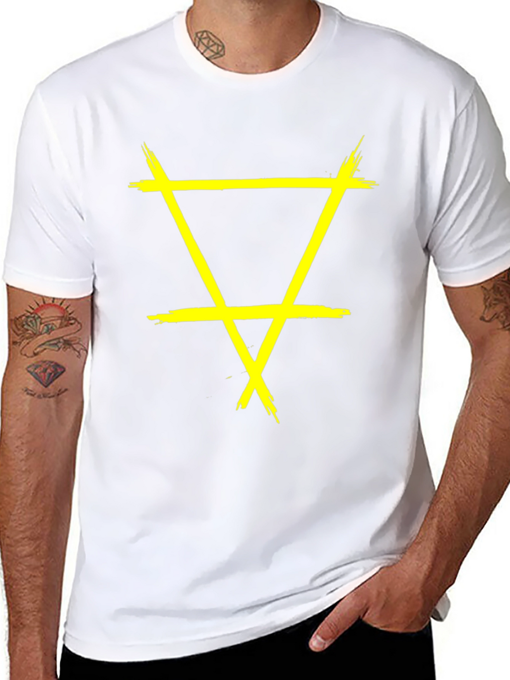 Grunge Element Symbol Black T-Shirt