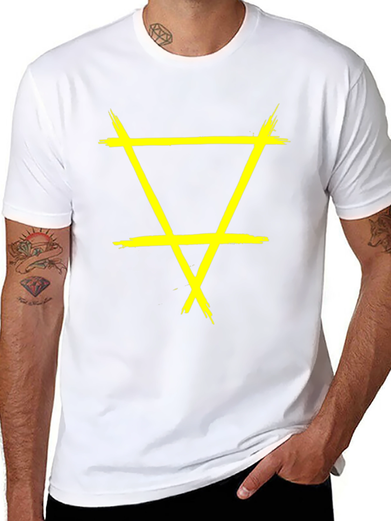 Grunge Element Symbol Black T-Shirt