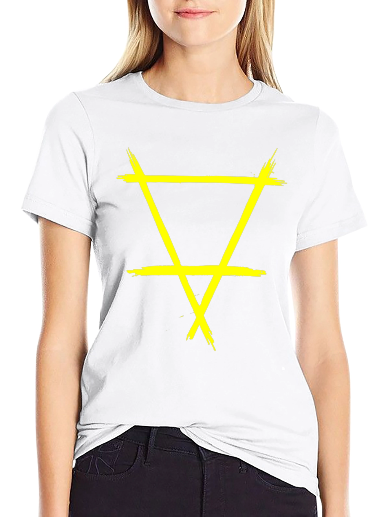 Grunge Element Symbol Black T-Shirt