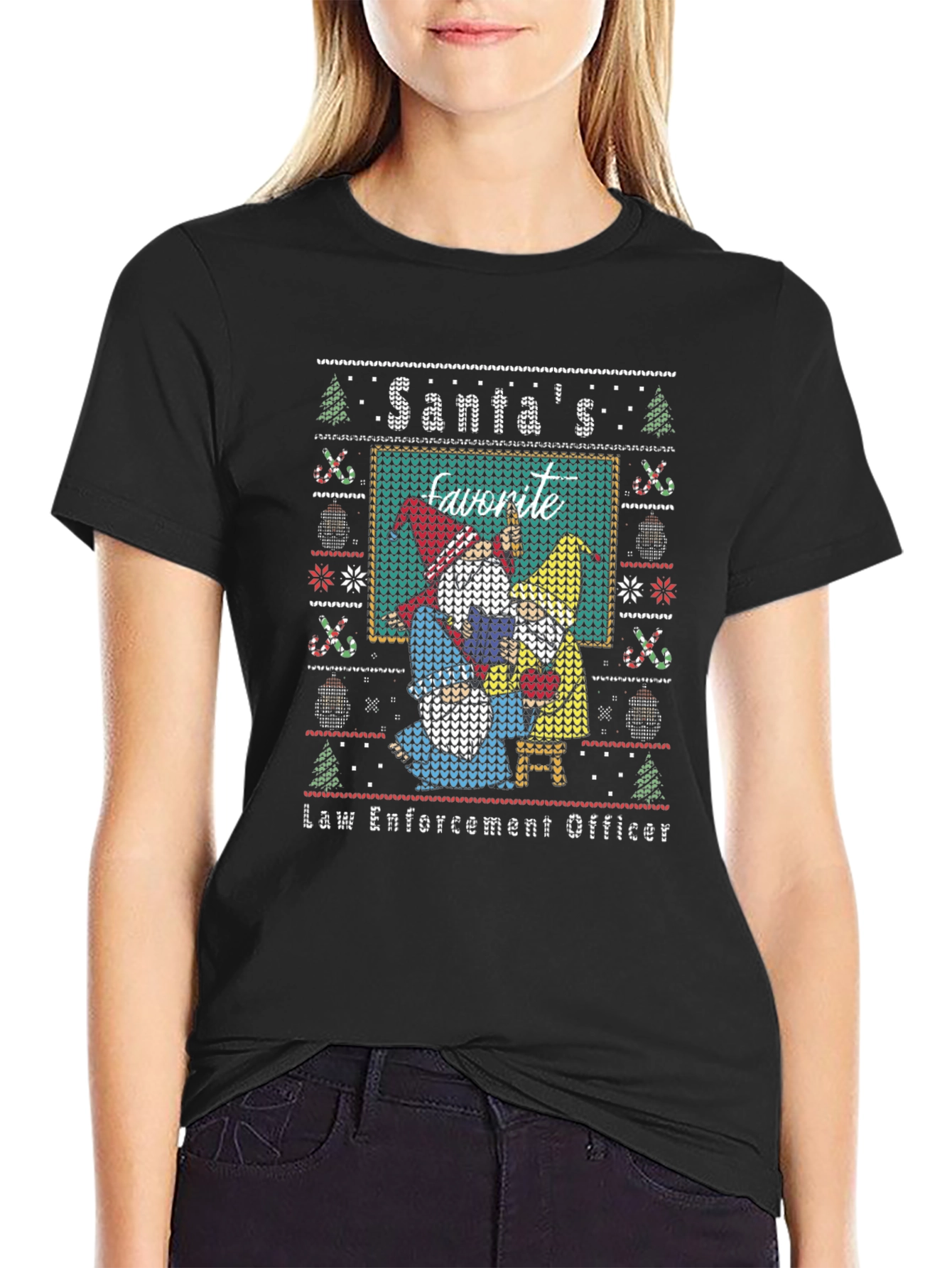 Santas Favorite Law Enforcement Officer T-Shirt