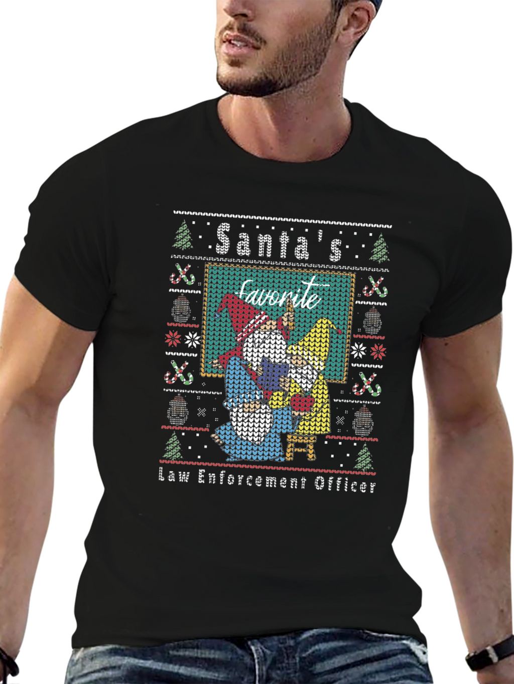 Santas Favorite Law Enforcement Officer T-Shirt