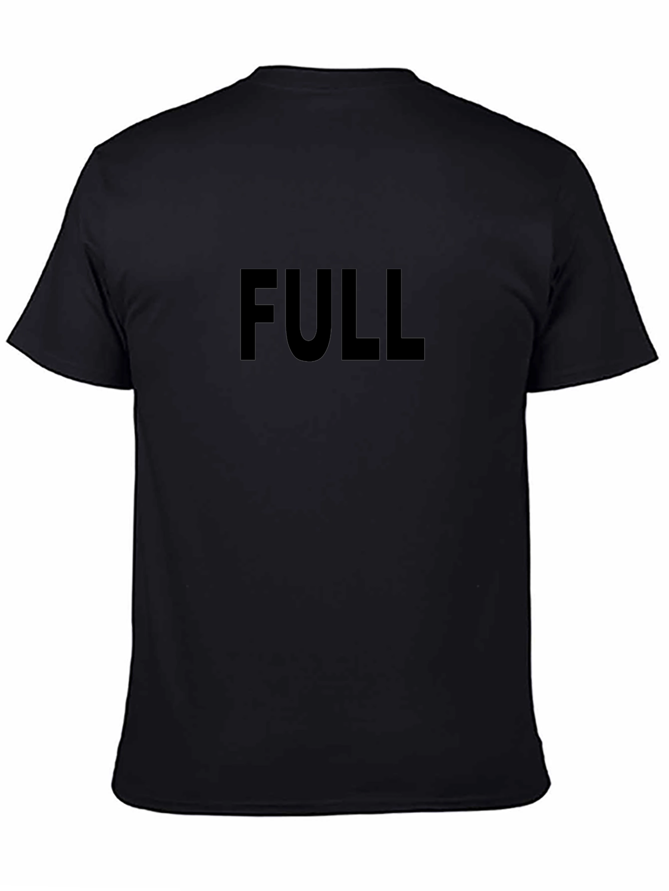 Mens Black FULL Graphic Tee - Minimalist Design
