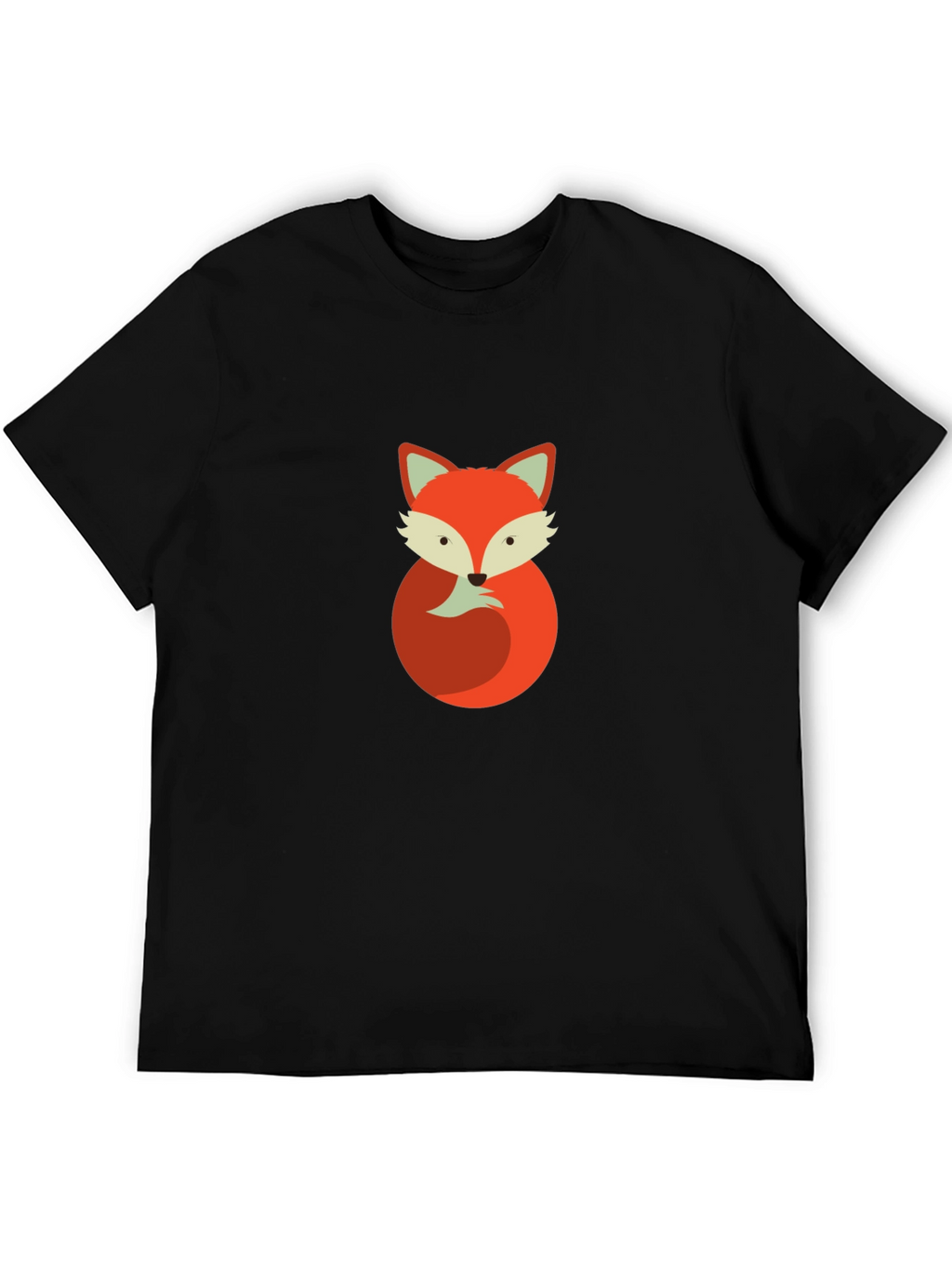 Fox Graphic Tee - Mens Black Cotton T-Shirt
