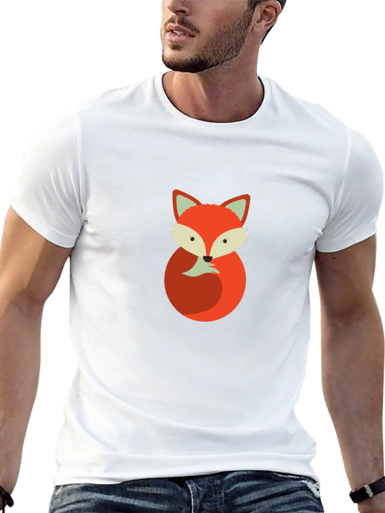 Fox Graphic Tee - Mens Black Cotton T-Shirt