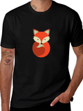 Fox Graphic Tee - Mens Black Cotton T-Shirt