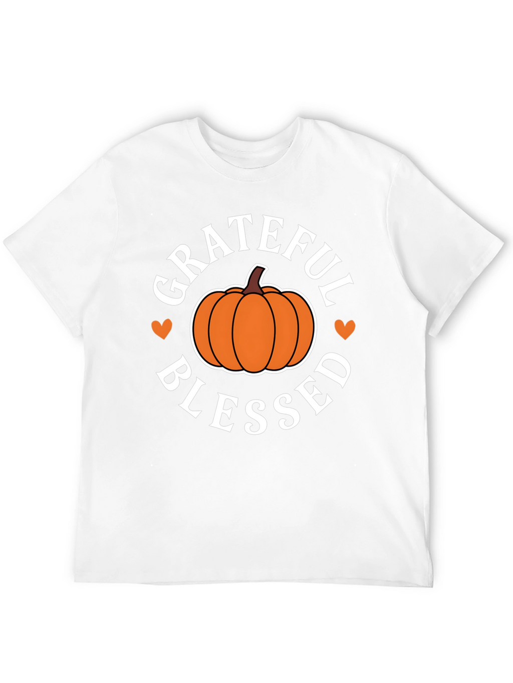 Grateful Blessed Pumpkin T-Shirt - Fall Festive Tee