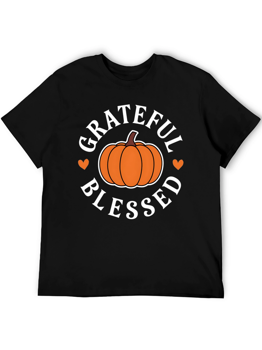 Grateful Blessed Pumpkin T-Shirt - Fall Festive Tee