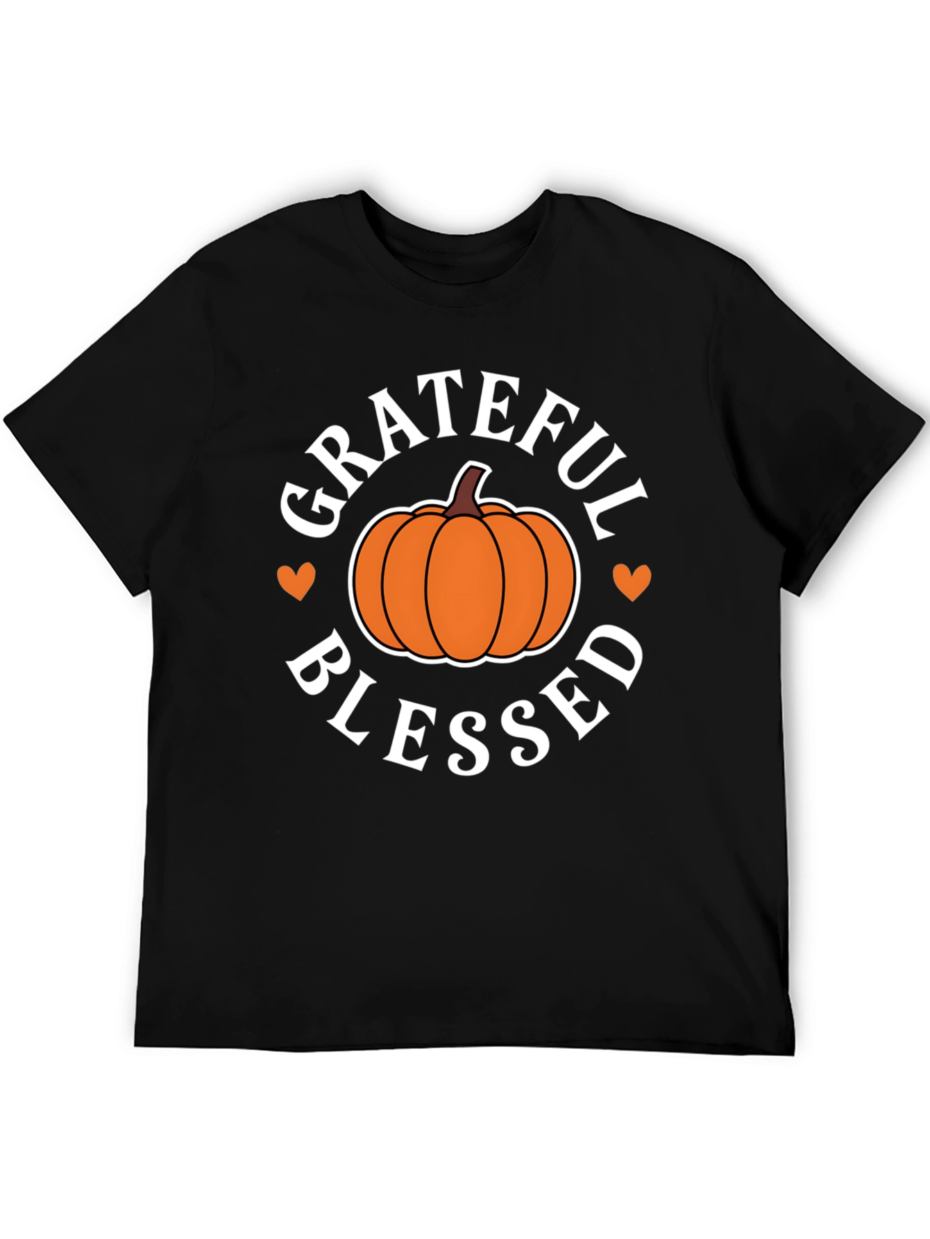 Grateful Blessed Pumpkin T-Shirt - Fall Festive Tee