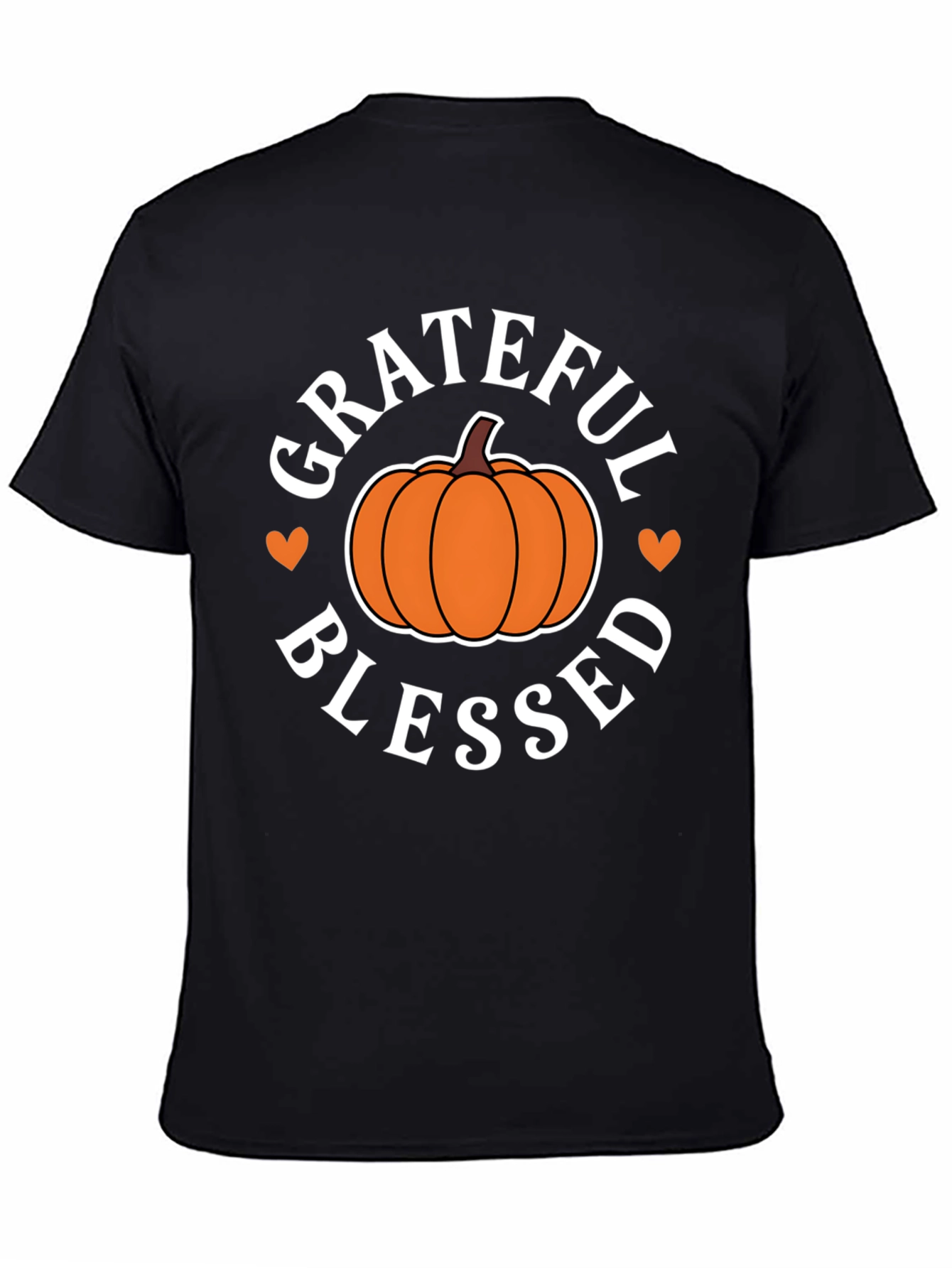 Grateful Blessed Pumpkin T-Shirt - Fall Festive Tee