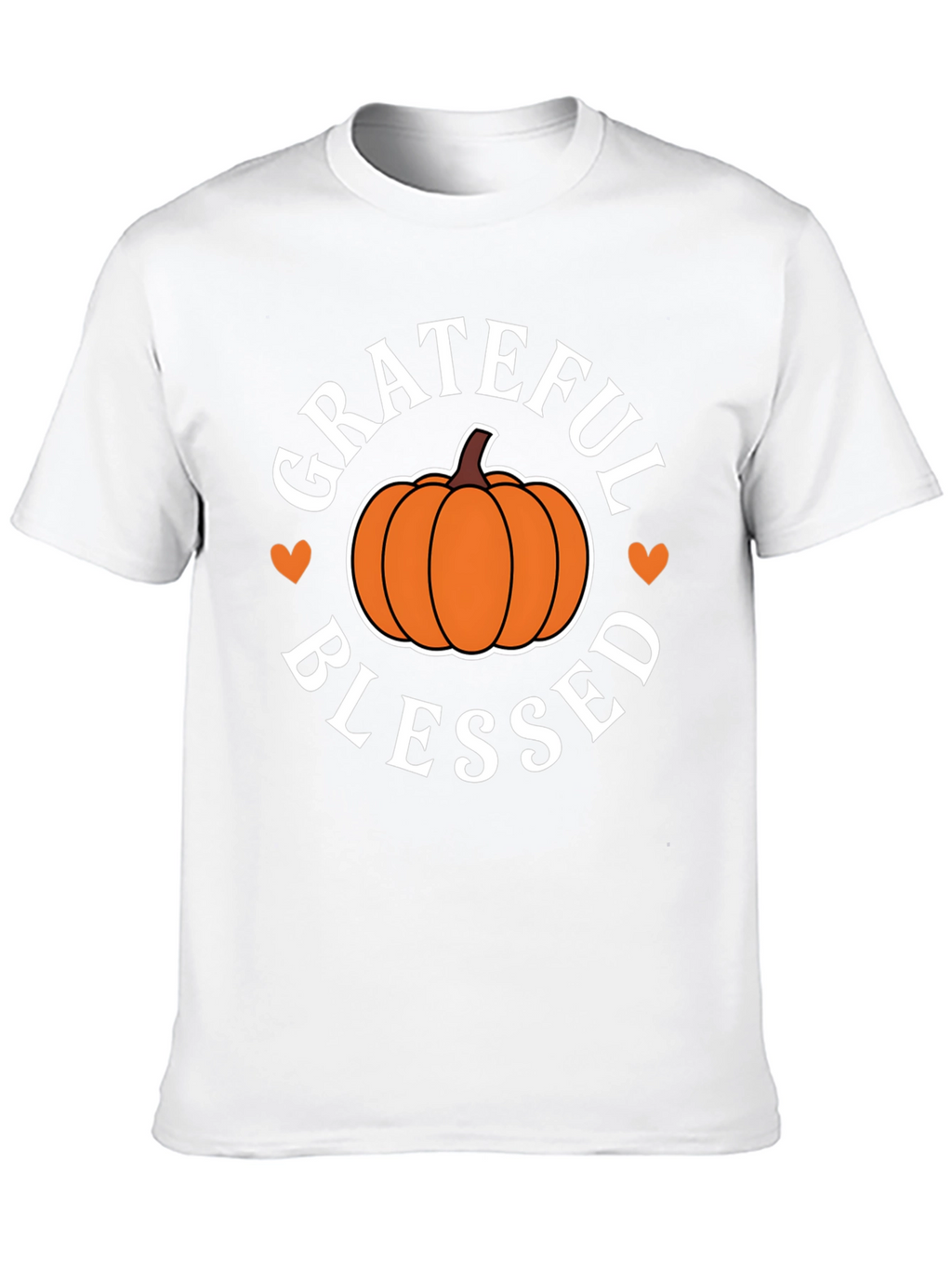 Grateful Blessed Pumpkin T-Shirt - Fall Festive Tee